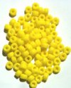 100 4x6mm Crow Beads Opaque Yellow